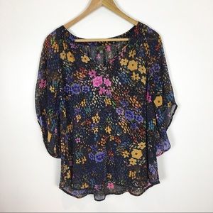 Anthropologie Fei 100% Silk Blouse Top
